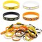 48 Packs Construction Silicone Bracelets for Kids Rubber Wristbands Kids Birthday Party Favors, 4 Designs